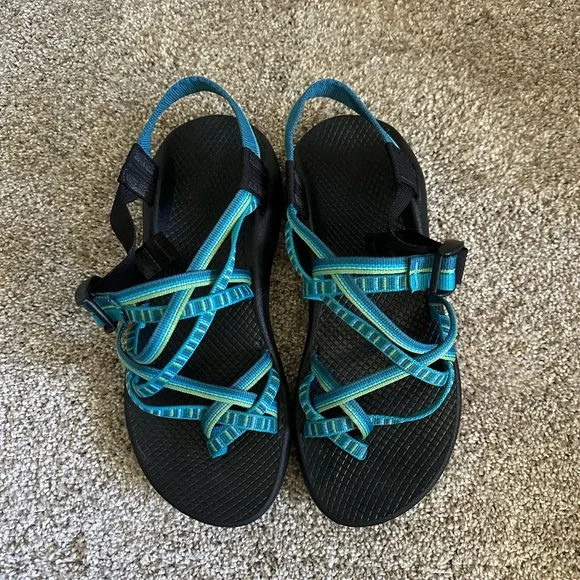 Chaco Teal and Black Sandals - Picture 2 of 7